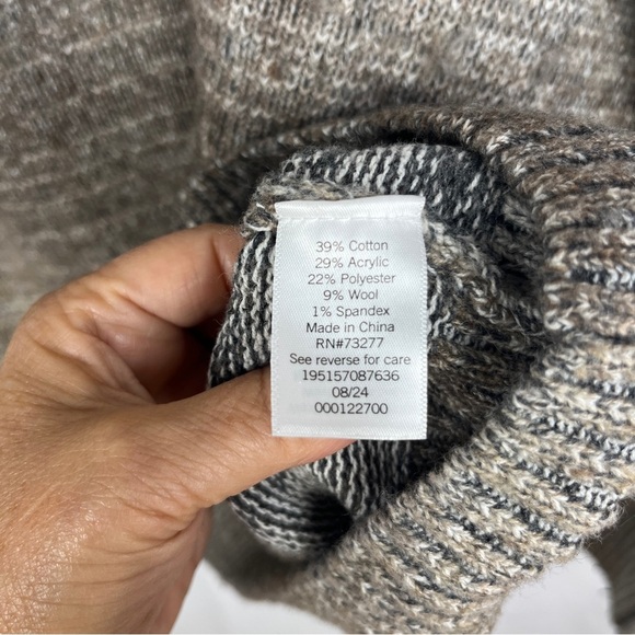 Men's Brown Gradient Lt Brown Ombre Crewneck Sweater Sonoma Size XL Winter Fall - Picture 10 of 11